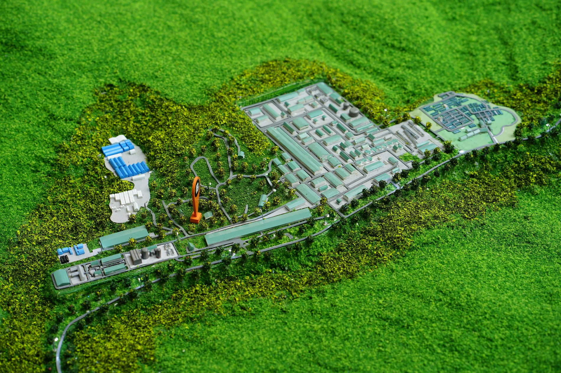 AMMAN Mineral site planning maket in green terrain
