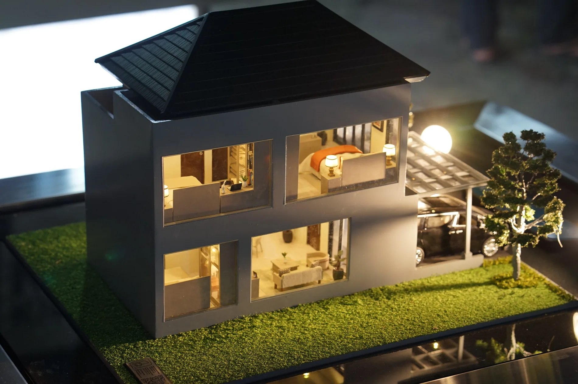 Pakuwon residential unit maket with interior lighting