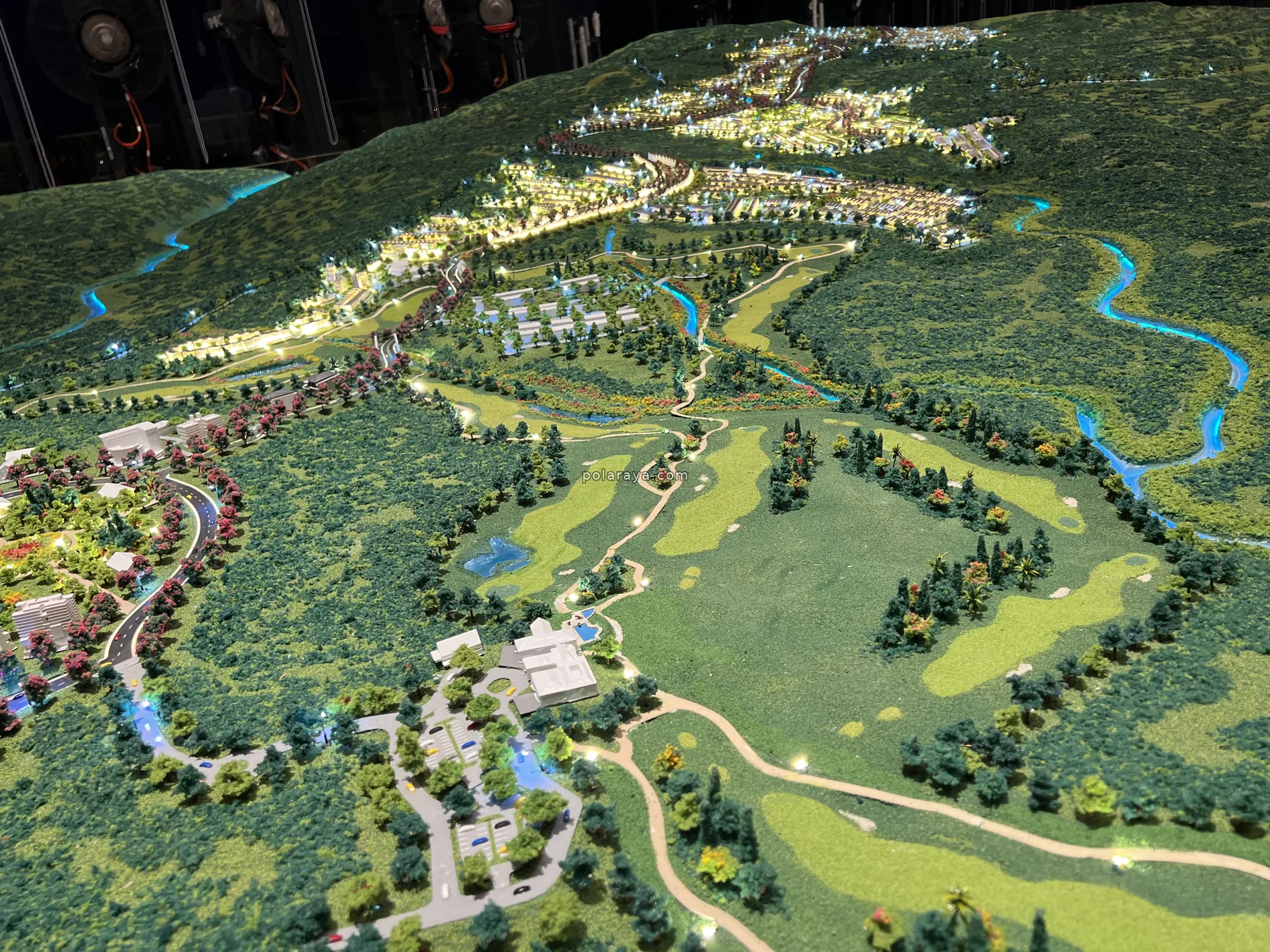 Large masterplan scale model with precise urban details